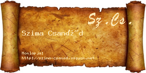 Szima Csanád névjegykártya